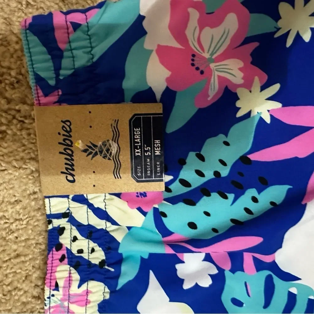 NWT New Chubbies The Floral Surprises 5.5” Classic Swim Trunk Mens Size XXL